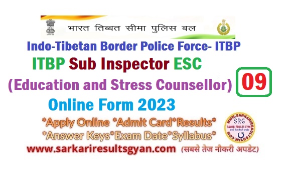 ITBP Sub Inspector ESC Recruitment 2023