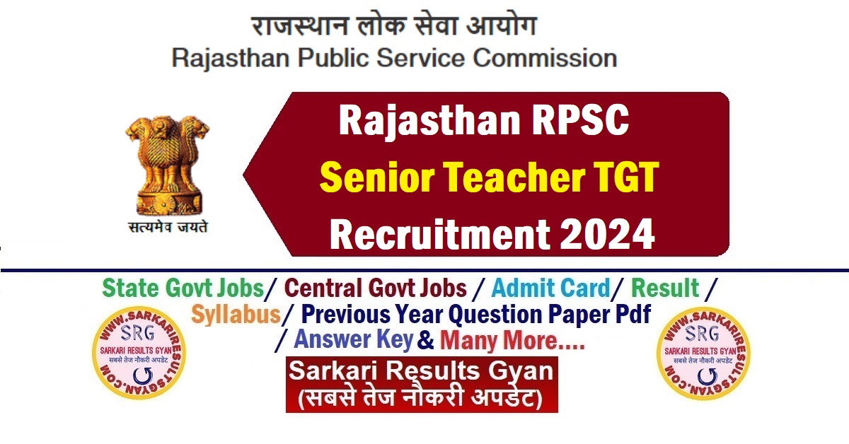Rajasthan-RPSC-Senior-Teacher-TGT-Recruitment-2024